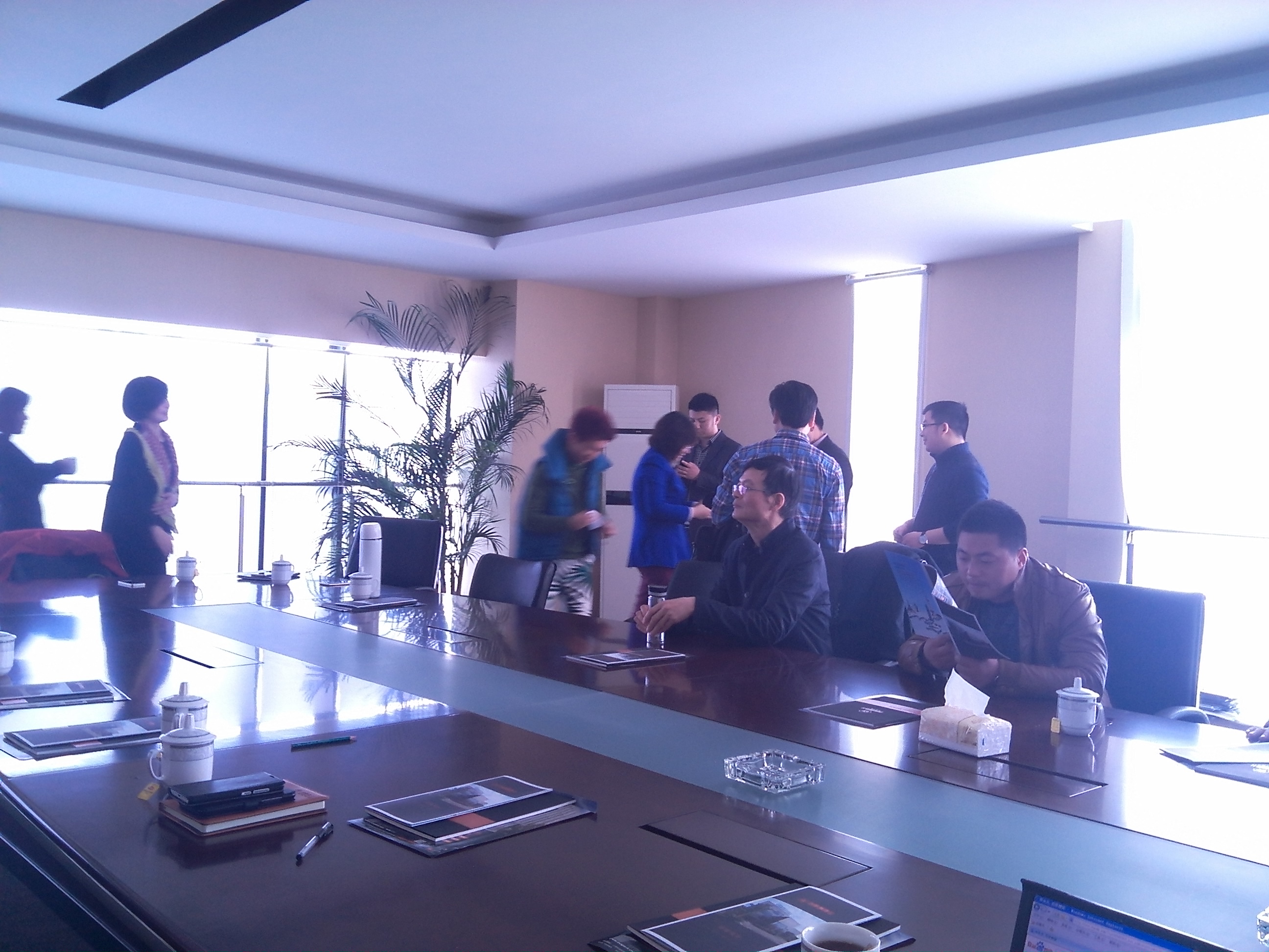 2015年3月22日上海创智会团队一起接待来会考察的领导